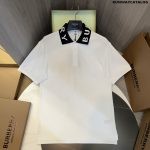 Burberry Collar Cotton Polo Shirt White