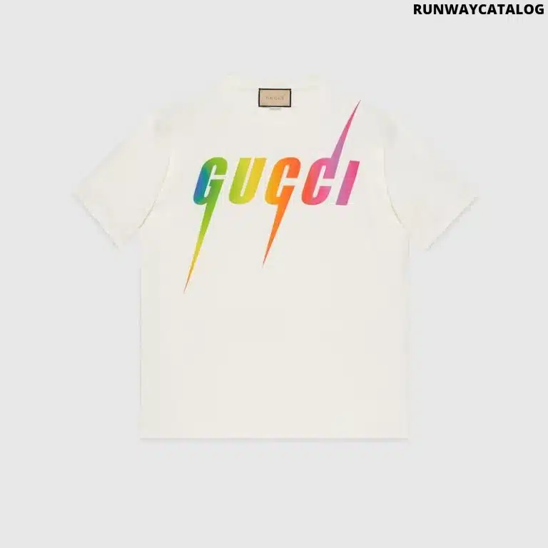 GUCCI PRINT COTTON T-SHIRT