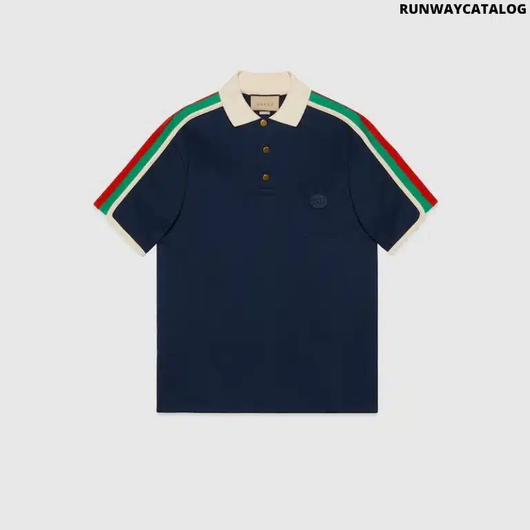 COTTON JERSEY POLO SHIRT WITH WEB