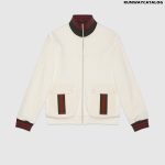 COTTON JERSEY ZIP JACKET WITH WEB