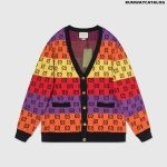 PERFORATED GG COTTON MULTI COLOUR CARDIGAN