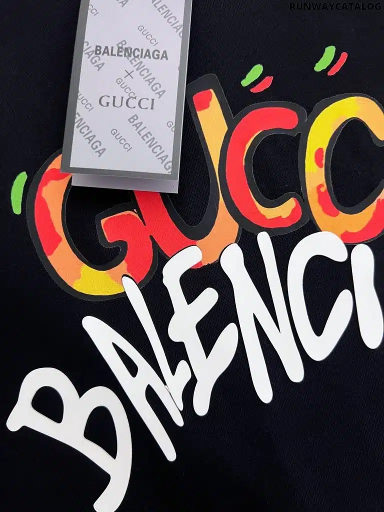 Gucci x Balanciaga BLACK  T-SHIRT - Image 2