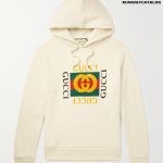 Gucci Logo-Print Cotton-Jersey Hoodie