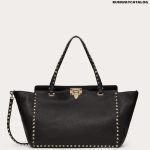 MEDIUM GRAINY CALFSKIN ROCKSTUD BAG