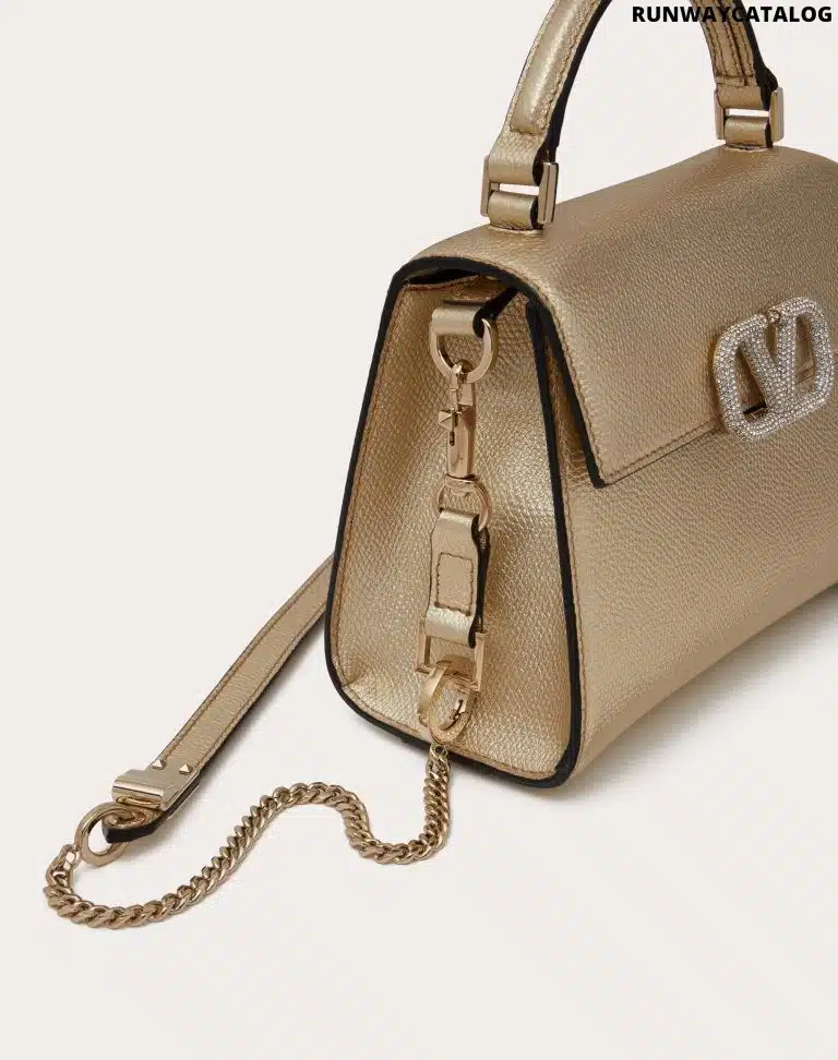 MINI VSLING HANDBAG IN METALLIC GRAINY CALFSKIN - Image 2