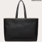 ROCKSTUD GRAINY CALFSKIN TOTE BAG