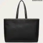 ROCKSTUD GRAINY CALFSKIN TOTE BAG