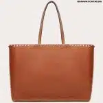 ROCKSTUD GRAINY CALFSKIN TOTE BAG