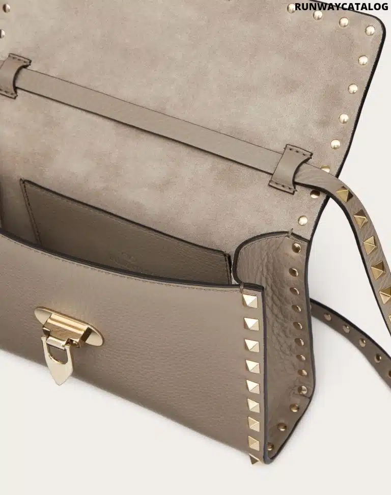 SMALL ROCKSTUD GRAINY CALFSKIN CROSSBODY BAG - Image 2