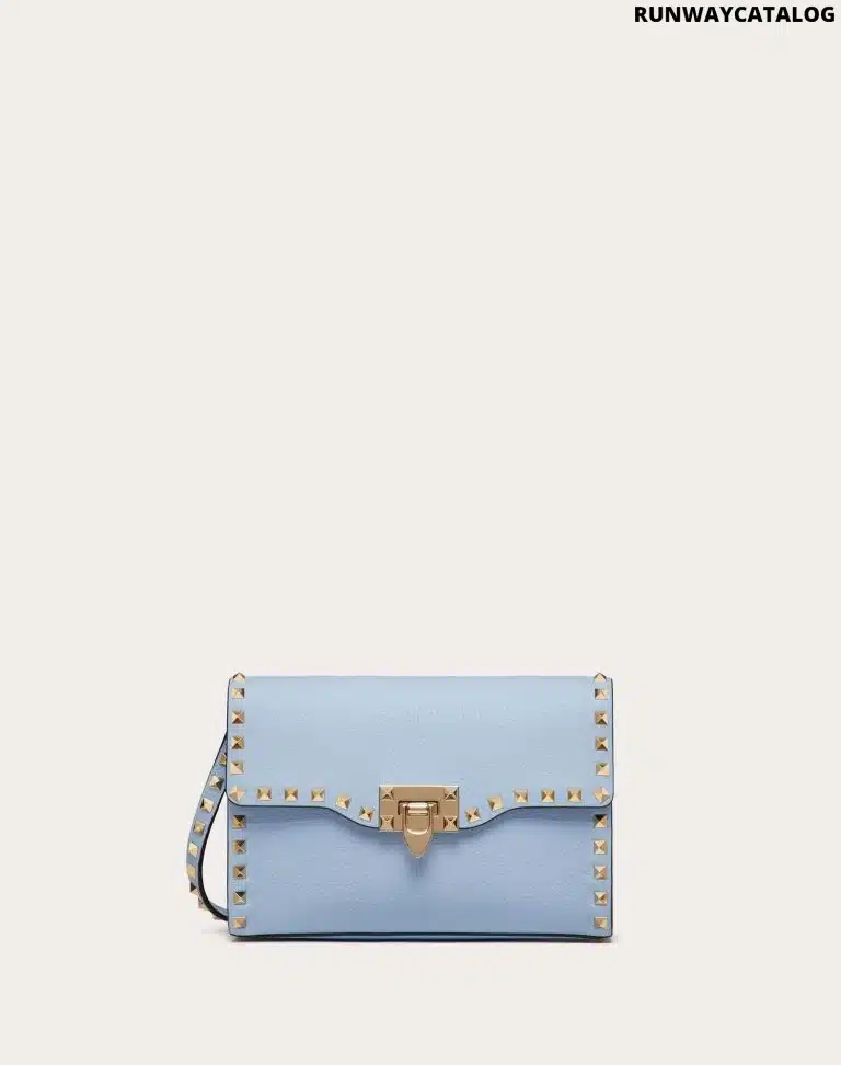 SMALL ROCKSTUD GRAINY CALFSKIN CROSSBODY BAG