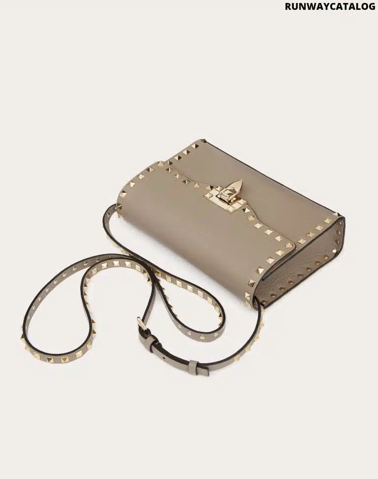 SMALL ROCKSTUD GRAINY CALFSKIN CROSSBODY BAG - Image 3