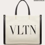 SMALL VLTN PRINT CANVAS TOTE BAG