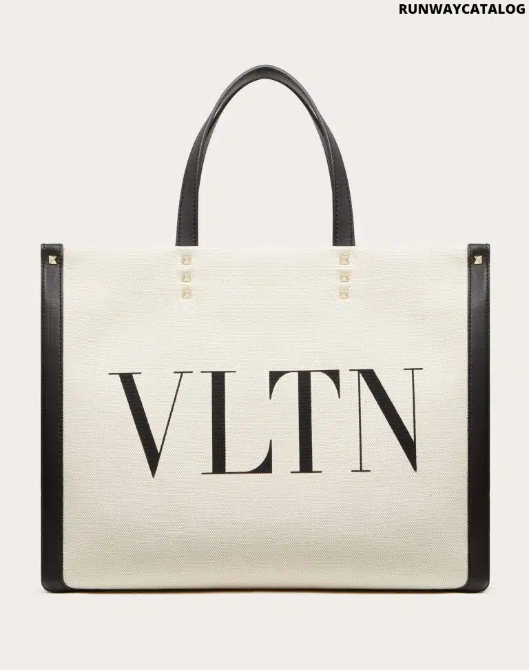 SMALL VLTN PRINT CANVAS TOTE BAG