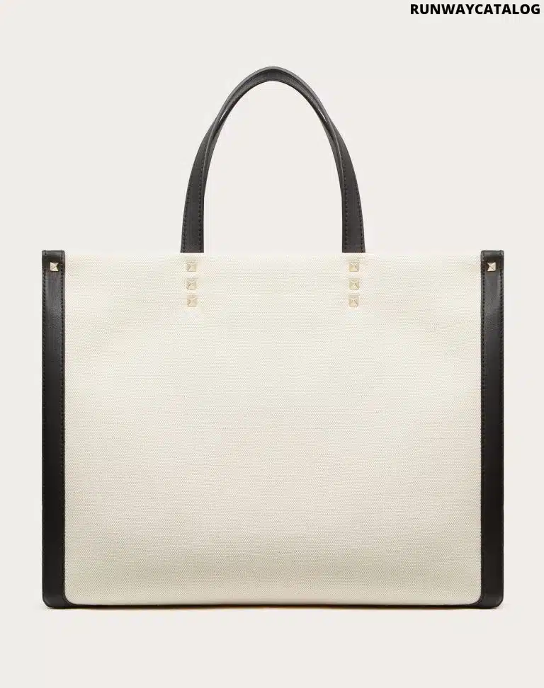 SMALL VLTN PRINT CANVAS TOTE BAG - Image 4