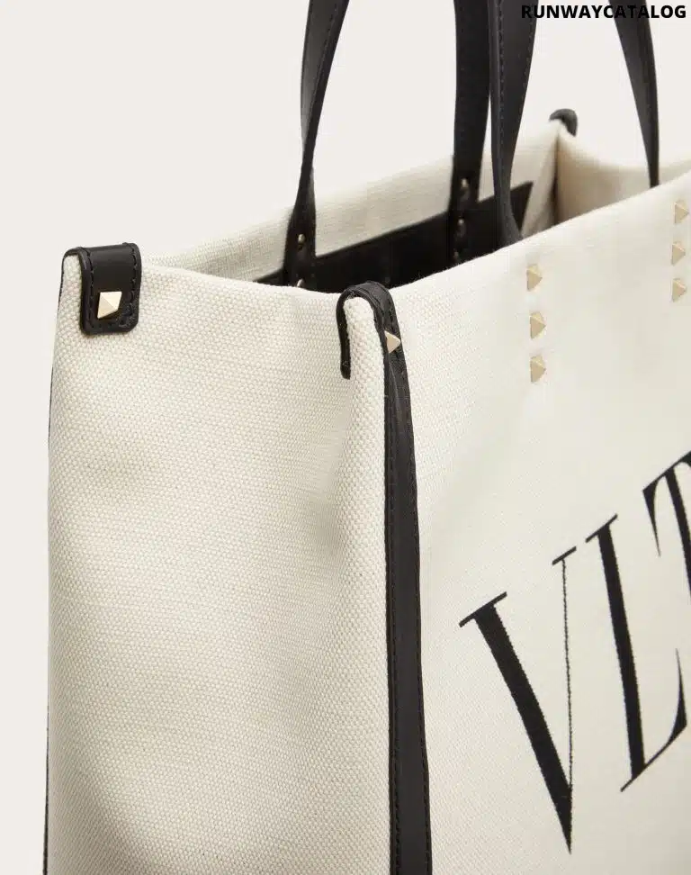 SMALL VLTN PRINT CANVAS TOTE BAG - Image 2