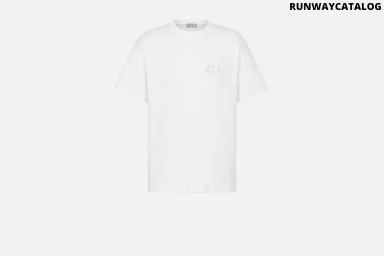 CD Icon Relaxed-Fit T-Shirt White Cotton Jersey