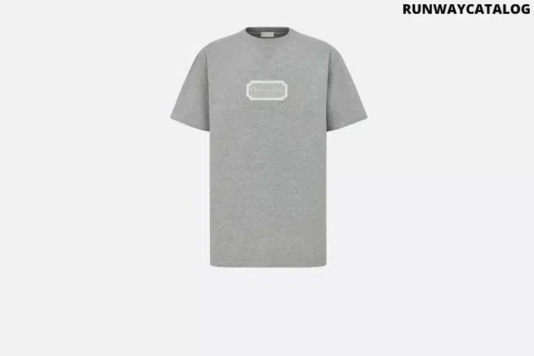 Christian Dior Couture Relaxed-Fit T-Shirt Gray Cotton Jersey