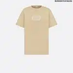 Christian Dior Couture Relaxed-Fit T-Shirt Beige Cotton Jersey