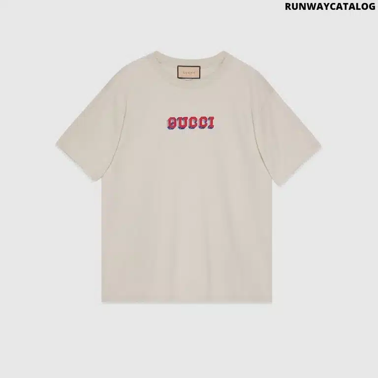 T-SHIRT WITH GUCCI PRINT