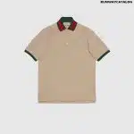 COTTON PIQUET POLO WITH WEB COLLAR