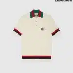 KNIT COTTON POLO T-SHIRT WITH WEB