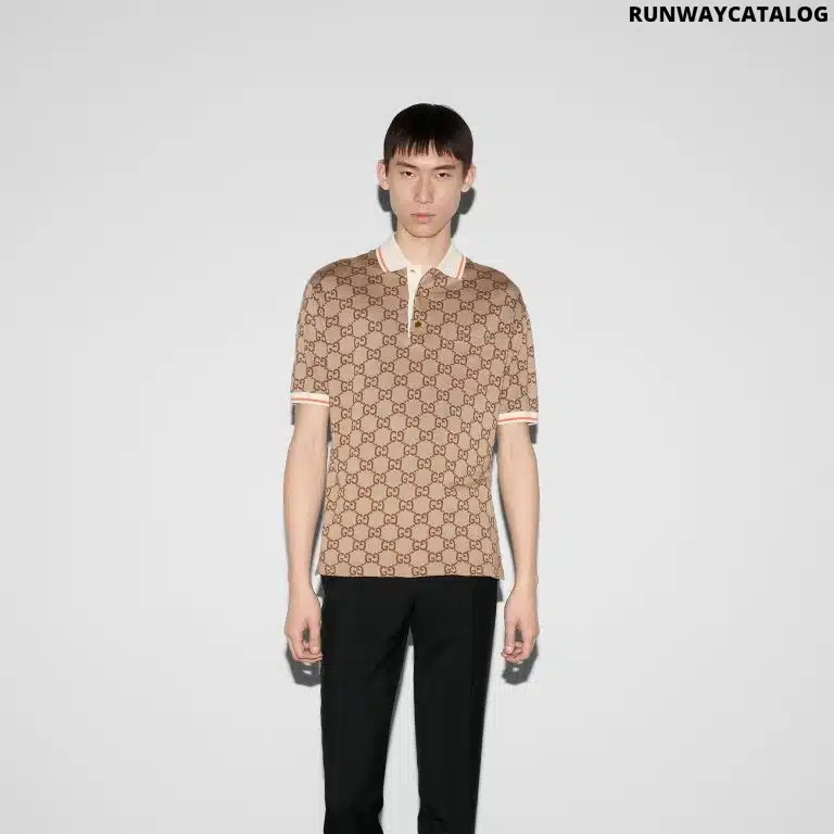 GG COTTON SILK POLO SHIRT - Image 3