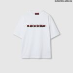 COTTON JERSEY T-SHIRT WITH GUCCI PRINT