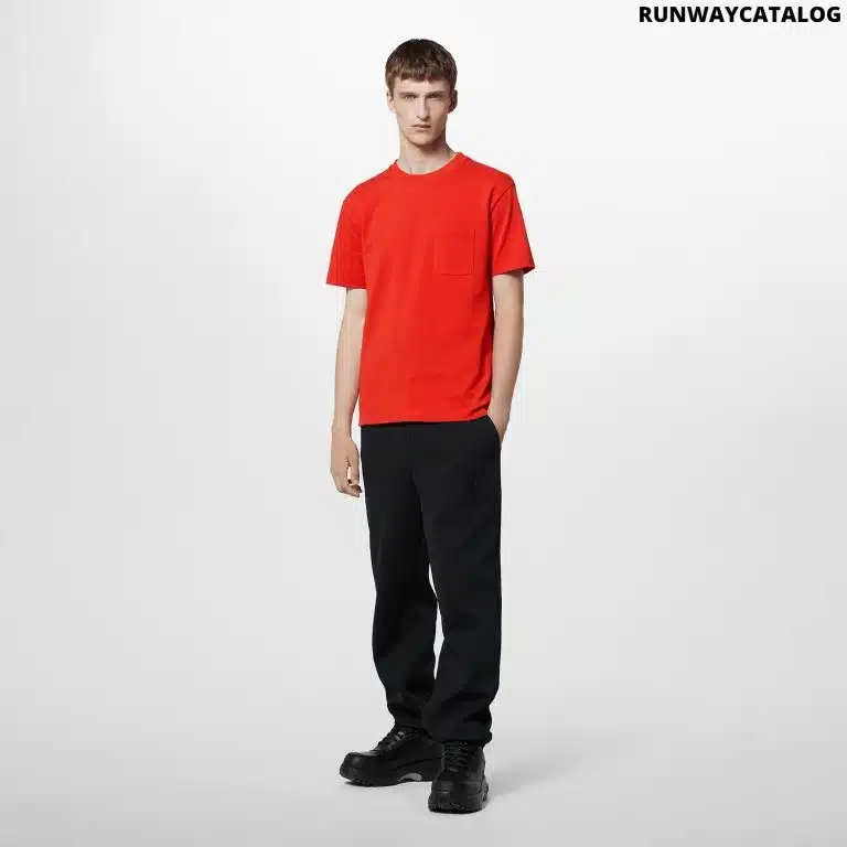 Cotton Half Damier Pocket T-Shirt - Image 3