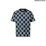 Damier Short-Sleeved Cotton T-Shirt