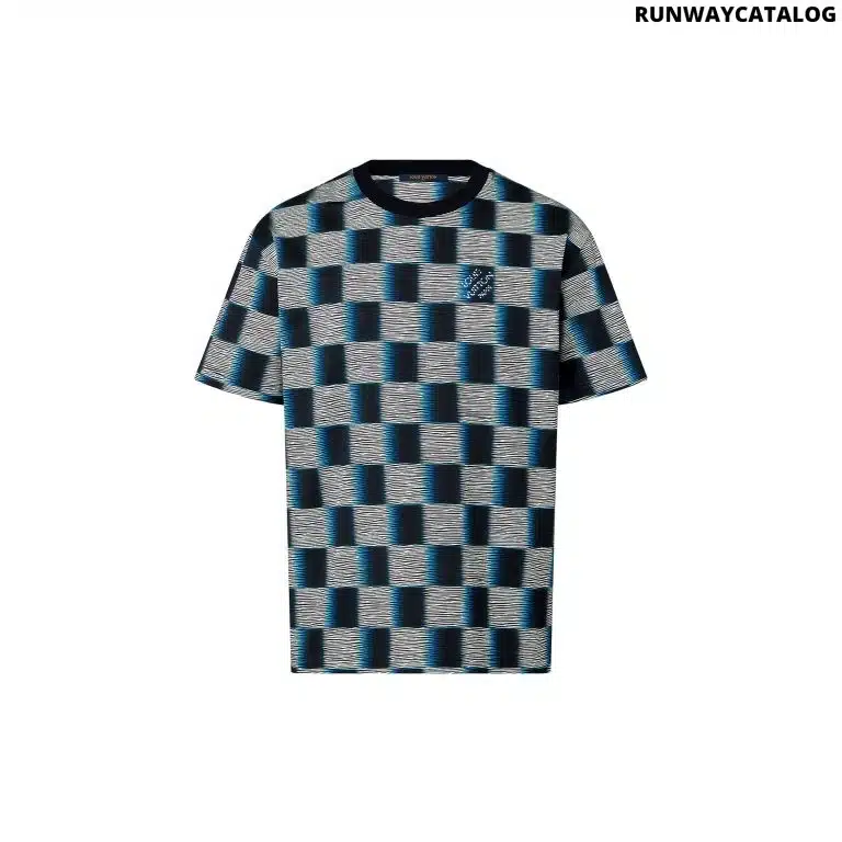 Damier Short-Sleeved Cotton T-Shirt