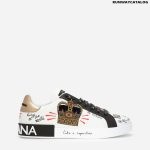 PORTOFINO SNEAKERS IN PRINTED NAPPA CALFSKIN WITH PATCH