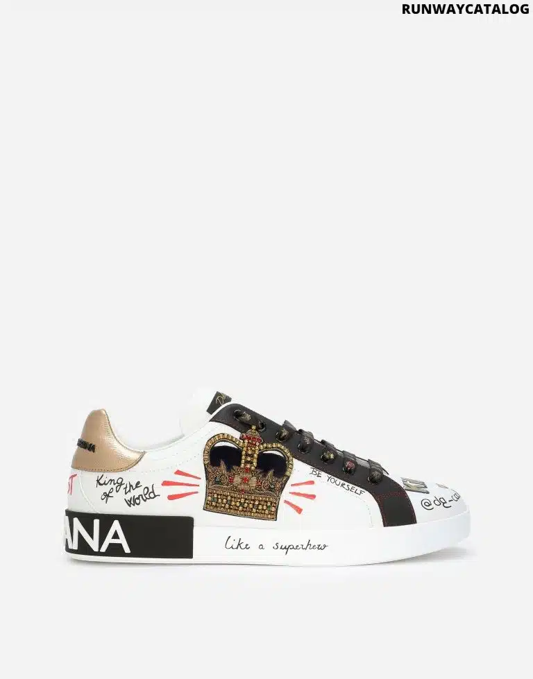 PORTOFINO SNEAKERS IN PRINTED NAPPA CALFSKIN WITH PATCH