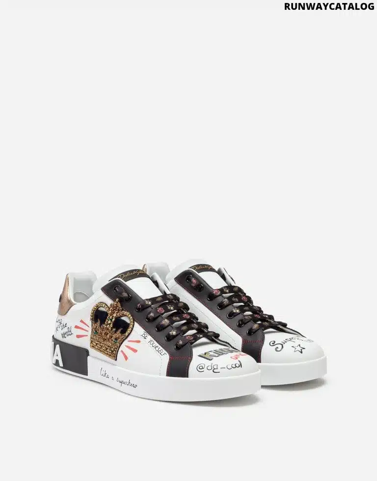 PORTOFINO SNEAKERS IN PRINTED NAPPA CALFSKIN WITH PATCH - Image 2