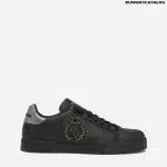 CALFSKIN NAPPA PORTOFINO SNEAKERS WITH CROWN PATCH