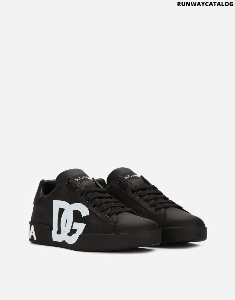 CALFSKIN NAPPA PORTOFINO SNEAKERS WITH DG LOGO PRINT - Image 2