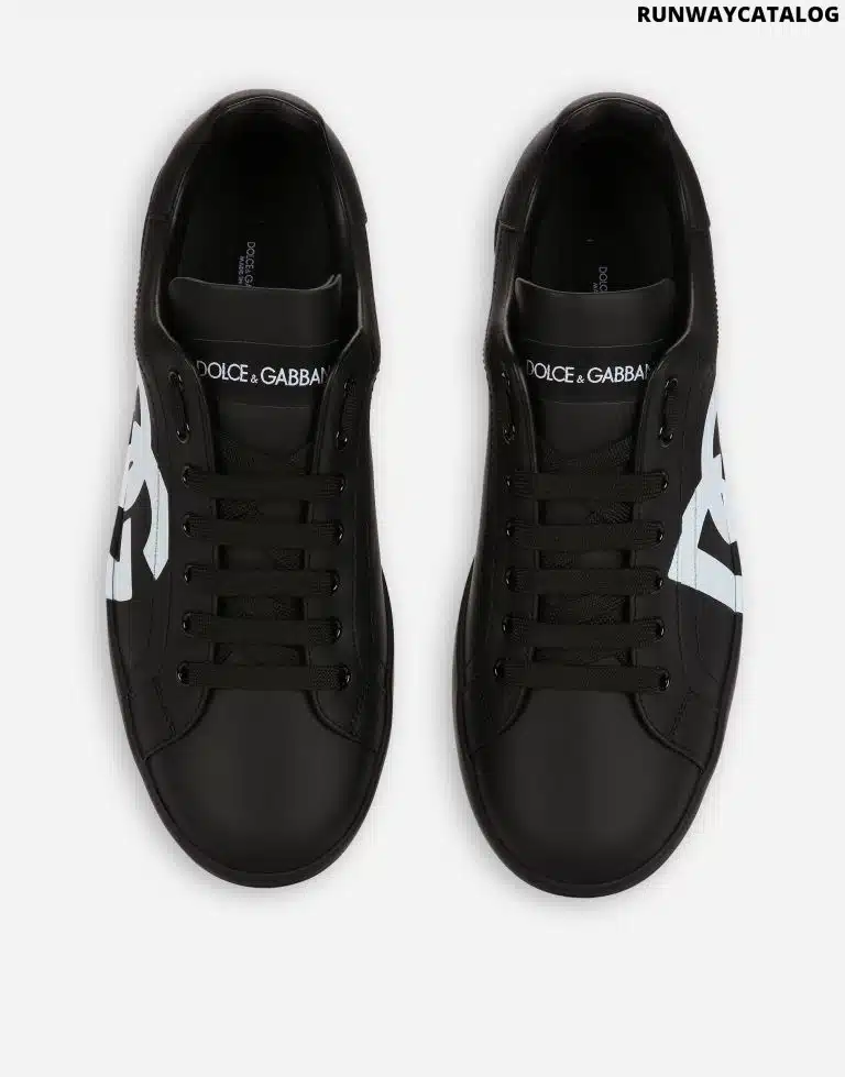 CALFSKIN NAPPA PORTOFINO SNEAKERS WITH DG LOGO PRINT - Image 4