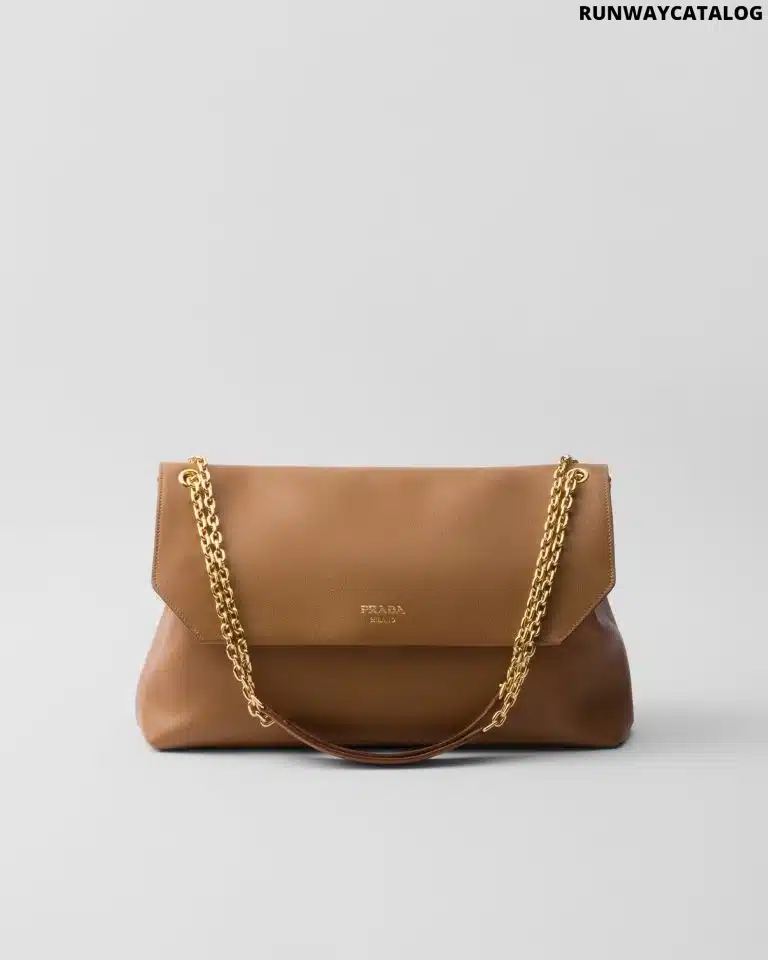 Large leather shoulder bag