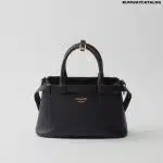 Prada Buckle small leather handbag with double belt