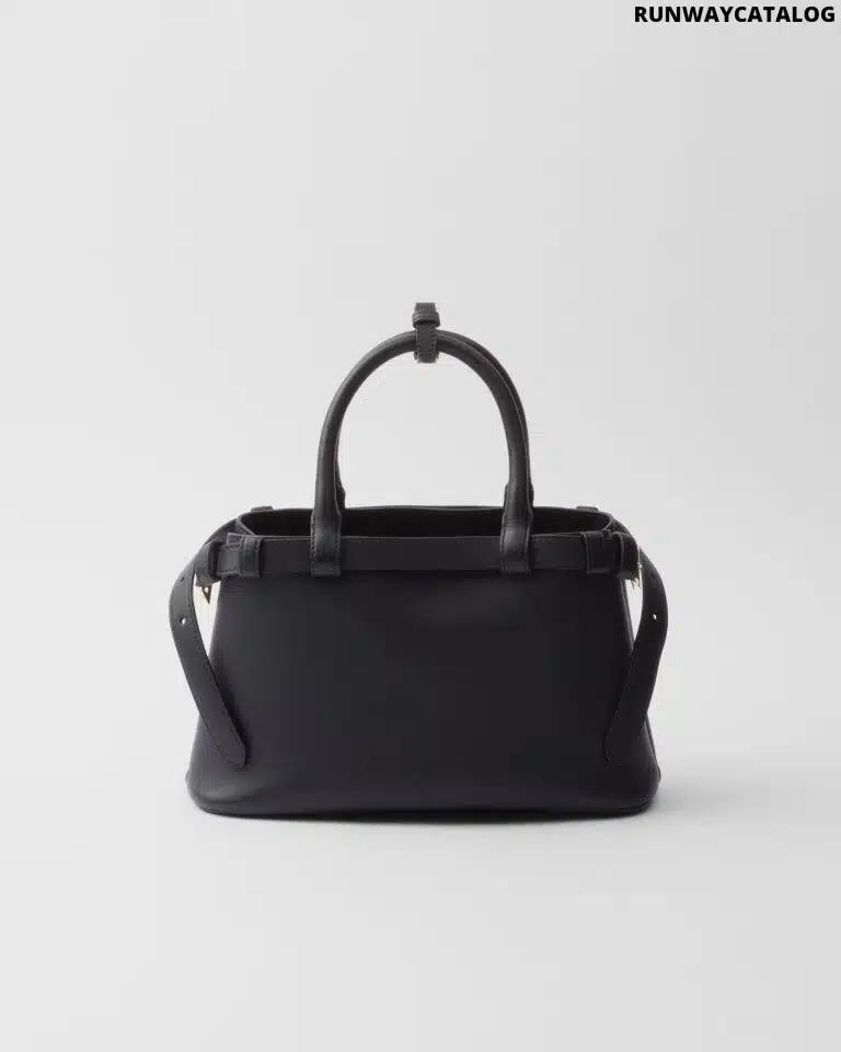 Prada Buckle small leather handbag with double belt - Image 2