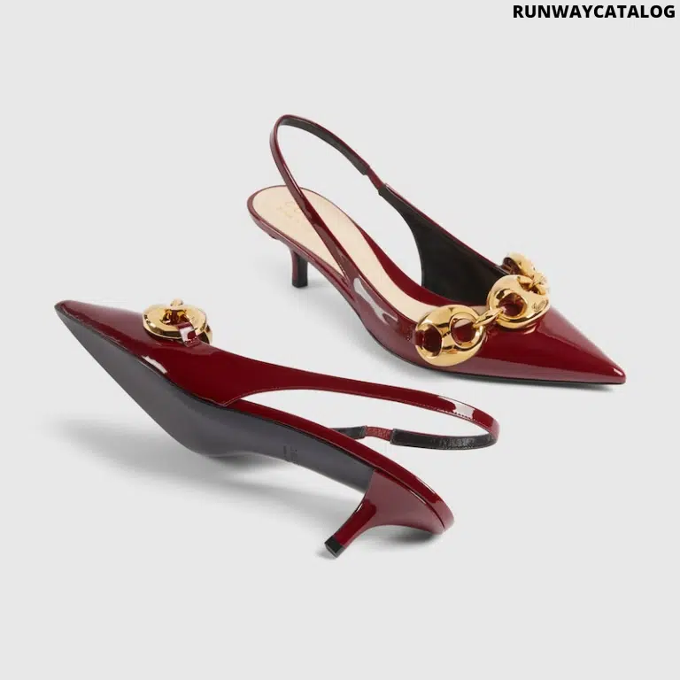 GUCCI WOMEN'S SLINGBACK WITH MARINA CHAIN - Image 2