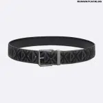 Black CD Diamond Canvas and Black Smooth Calfskin, 40 MM