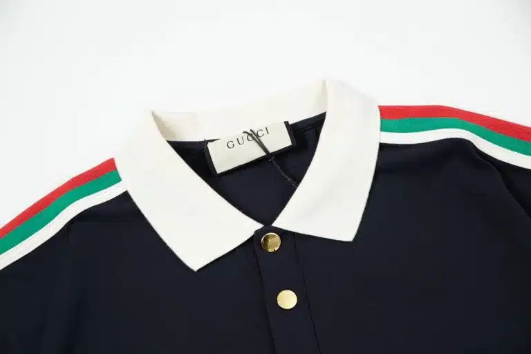 Gucci GG Logo Pique Polo Shirt - Image 2