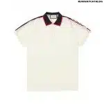 Gucci Side Stripe Logo Pique Polo