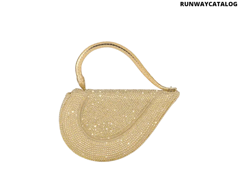 Bvlgari Serpenti Cuore 1968 Top Handle Bag – Gold Neige Pavé Crystals - Image 2