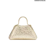 Bvlgari Serpentine Mini Top Handle Bag – Light Gold Metallic Ostrich