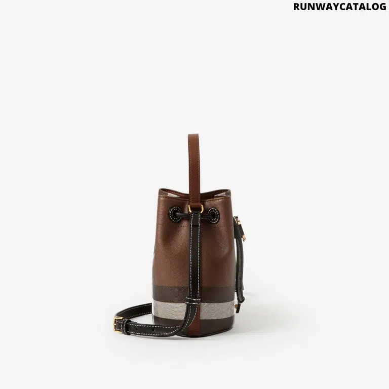 Burberry Check Drawcord Bucket Bag – Versatile & Elegant - Image 2