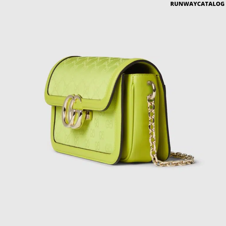 Gucci Go Small Shoulder Bag – Bright Green GG Canvas - Image 2