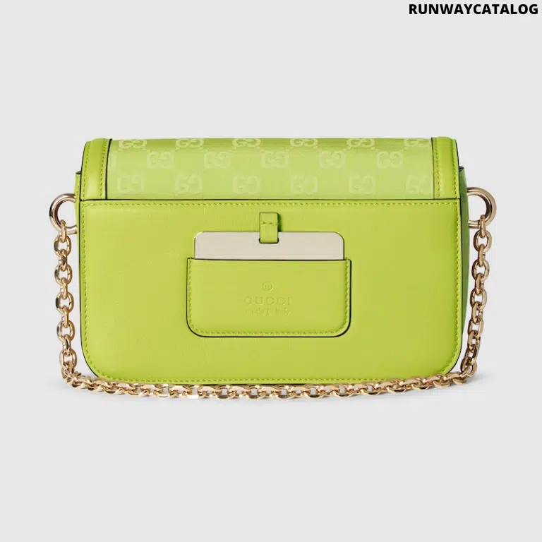 Gucci Go Small Shoulder Bag – Bright Green GG Canvas - Image 5