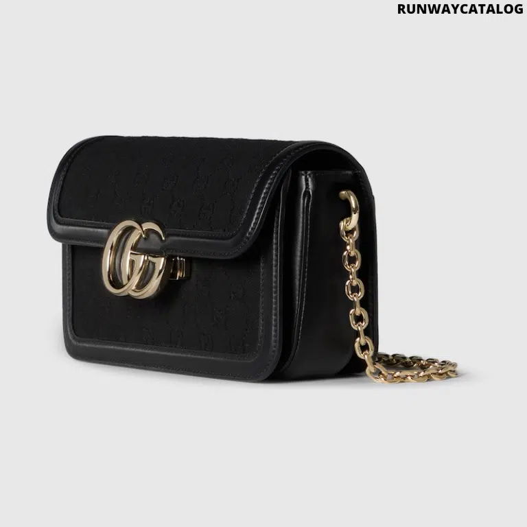 Gucci Go Small Shoulder Bag – Black GG Canvas - Image 2