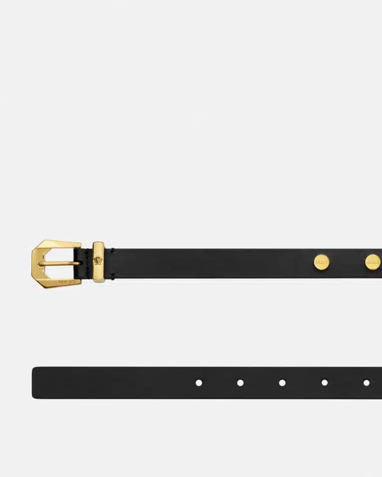 Versace Medusa Heritage Thin Leather Belt - Image 2